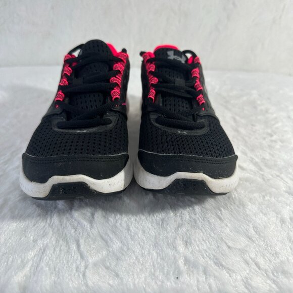 Under Armour Womens Charged Rogue 2 Running Shoes Not for Sale Markings BlK/PK - Picture 2 of 9